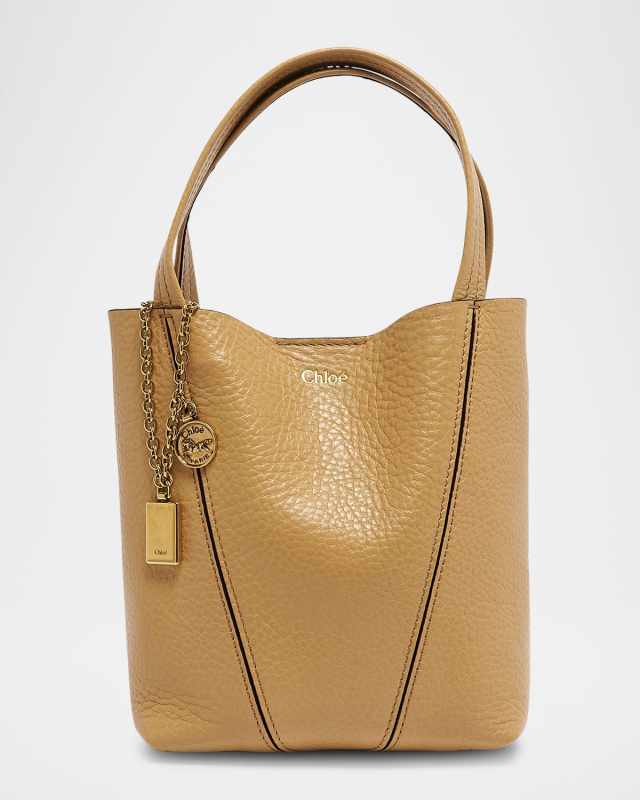 Spin Mini Tote Bag in Grained Calfskin